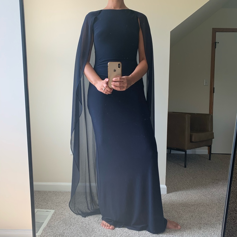 Ralph Lauren navy formal dress